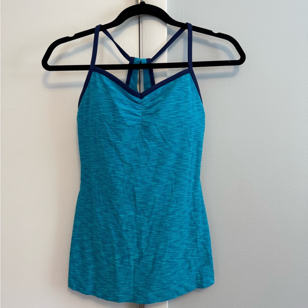 Lucy Blue Strappy Tank Top. Size small